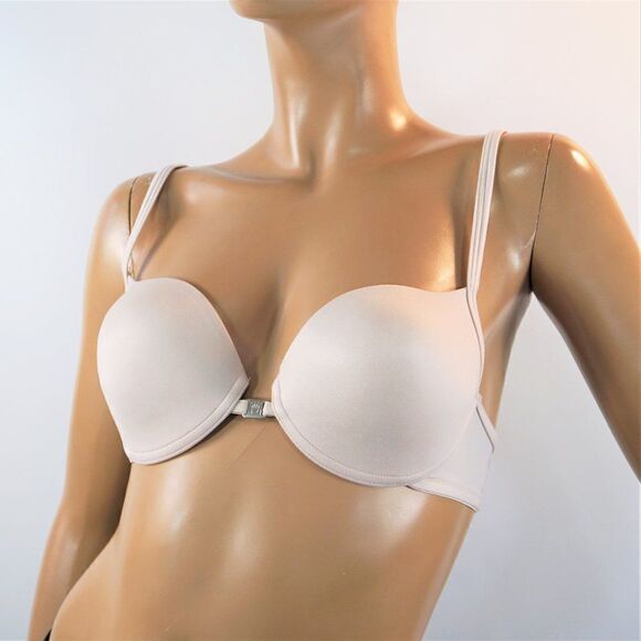 Vintage Triumph International Bra 34C Nude Beige Super Curves Push Up Underwire - Picture 4 of 7